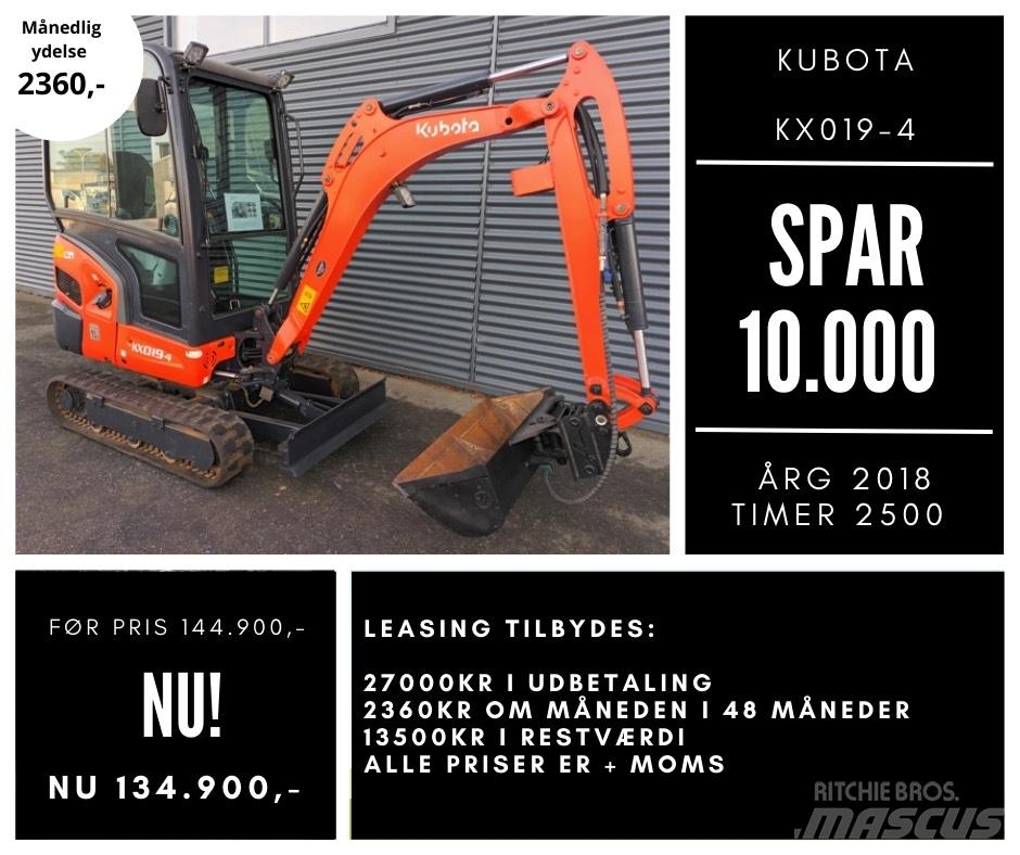 Kubota kx019-4 Mini rýpadla < 7t