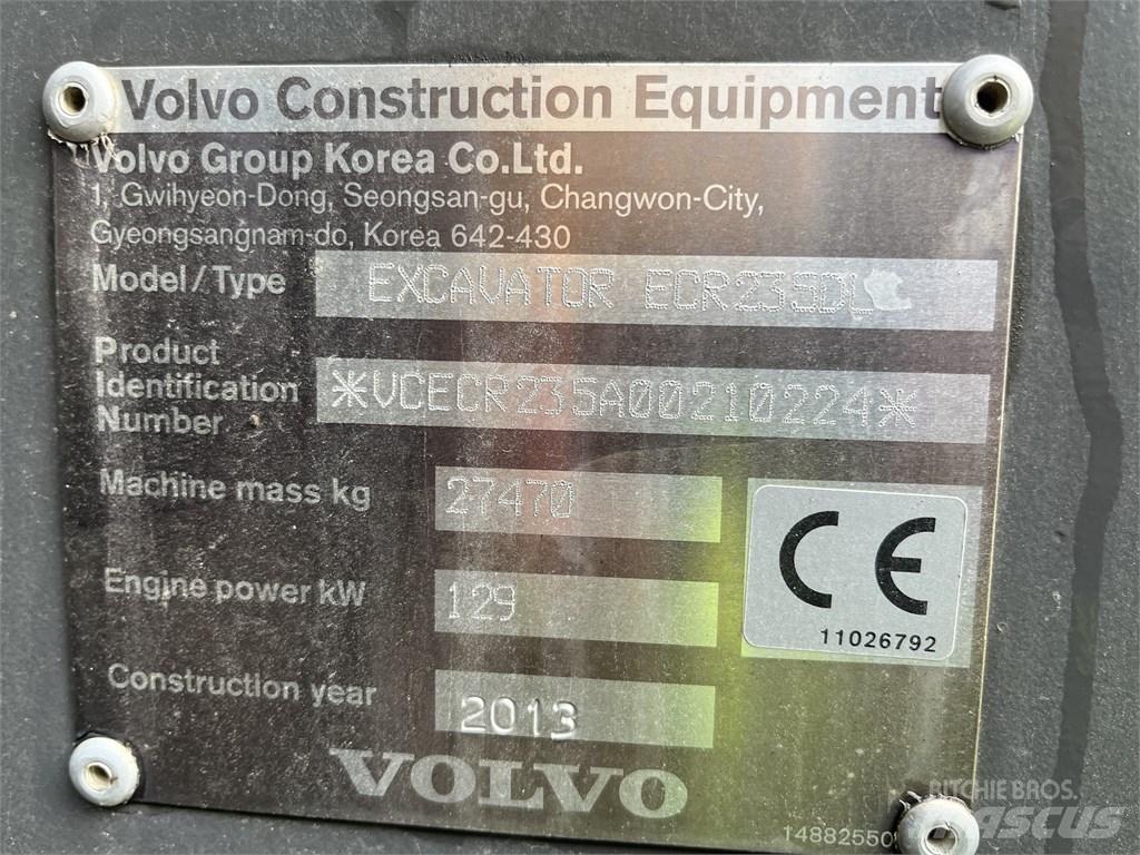 Volvo ECR 235 DL Pásová rýpadla