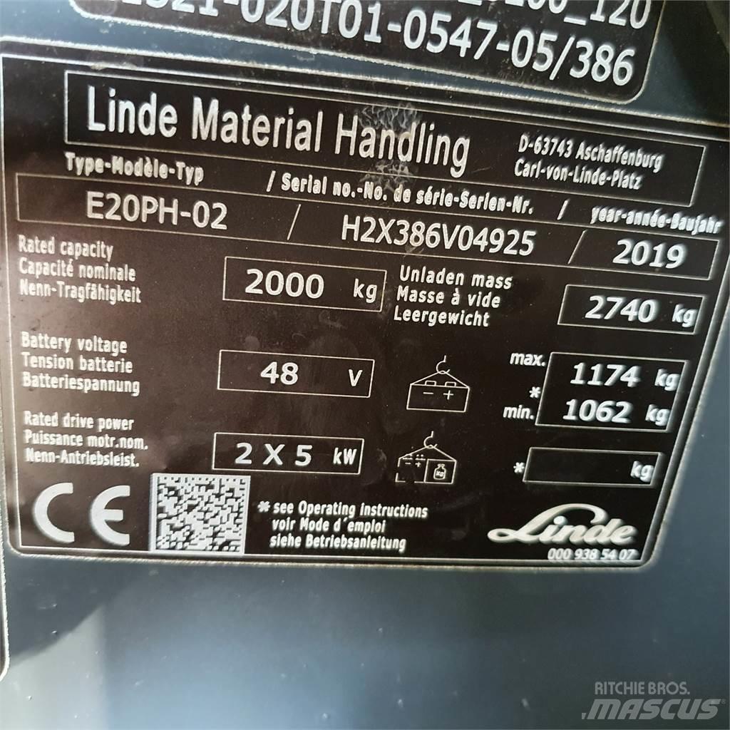 Linde E20PH Akumulátorové vozíky