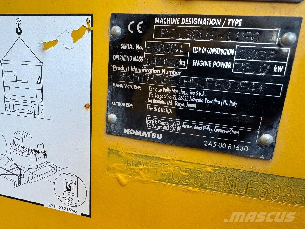 Komatsu PC 138 US-11 Pásová rýpadla