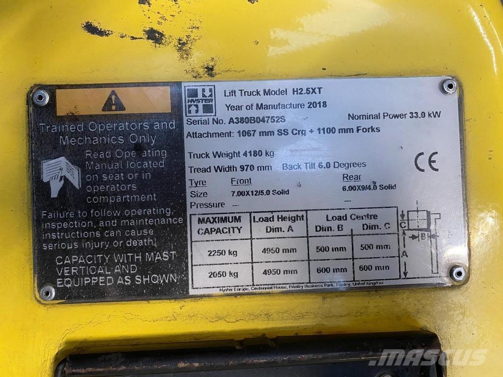 Hyster H2.5XT Dieselové vozíky