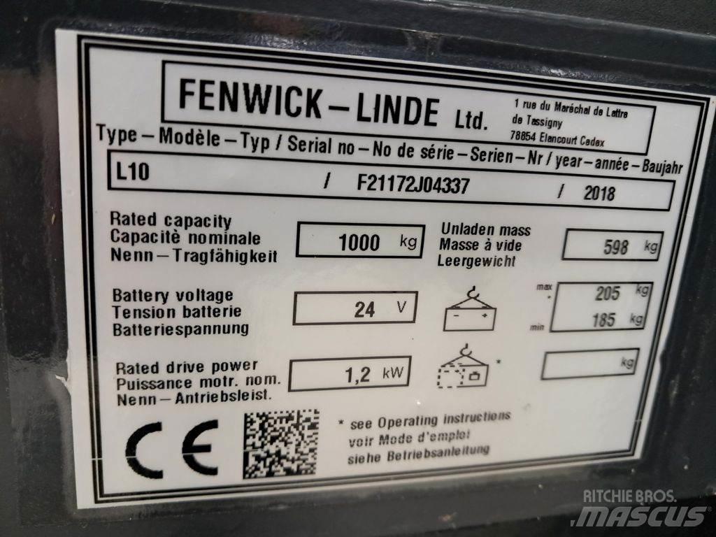 Linde L10 Ručně vedené vysokozdvižné vozíky