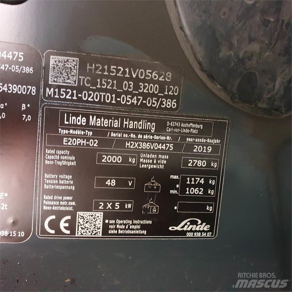 Linde E20PH Akumulátorové vozíky