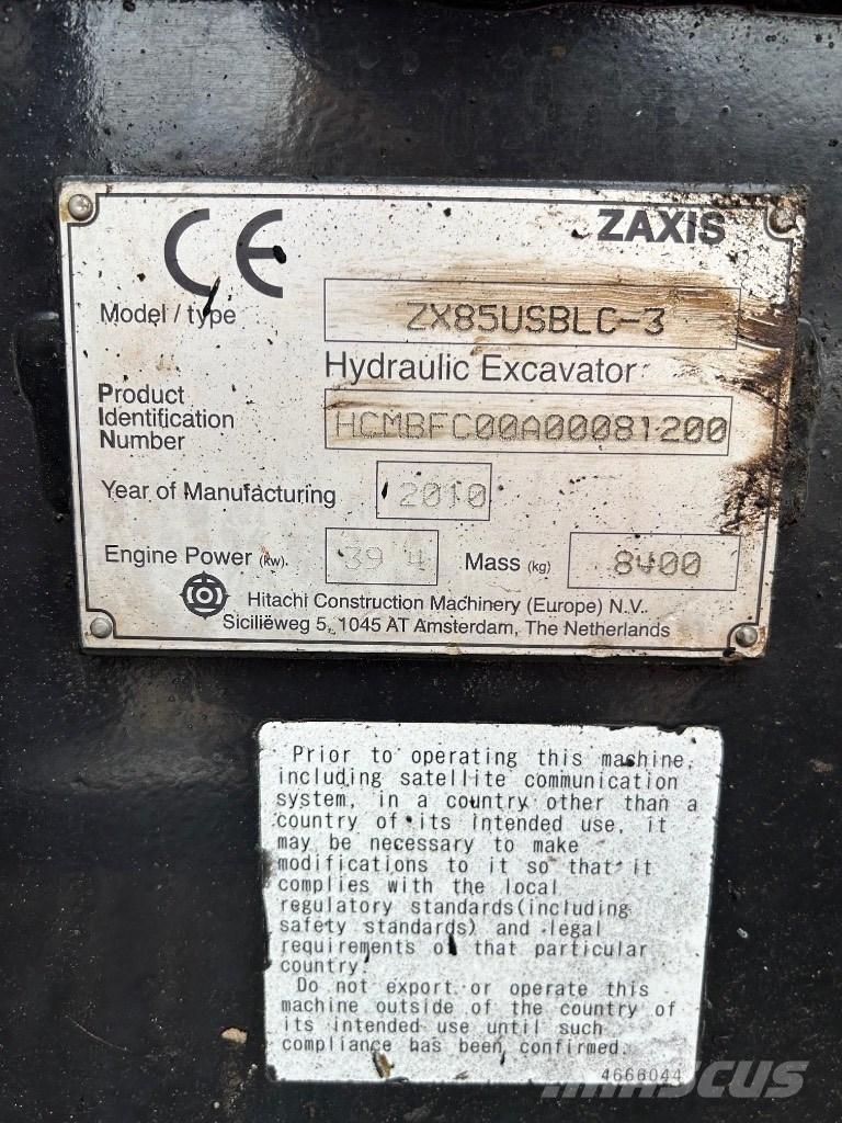 Hitachi Zaxis 85 USB Midi rýpadla 7t - 12t