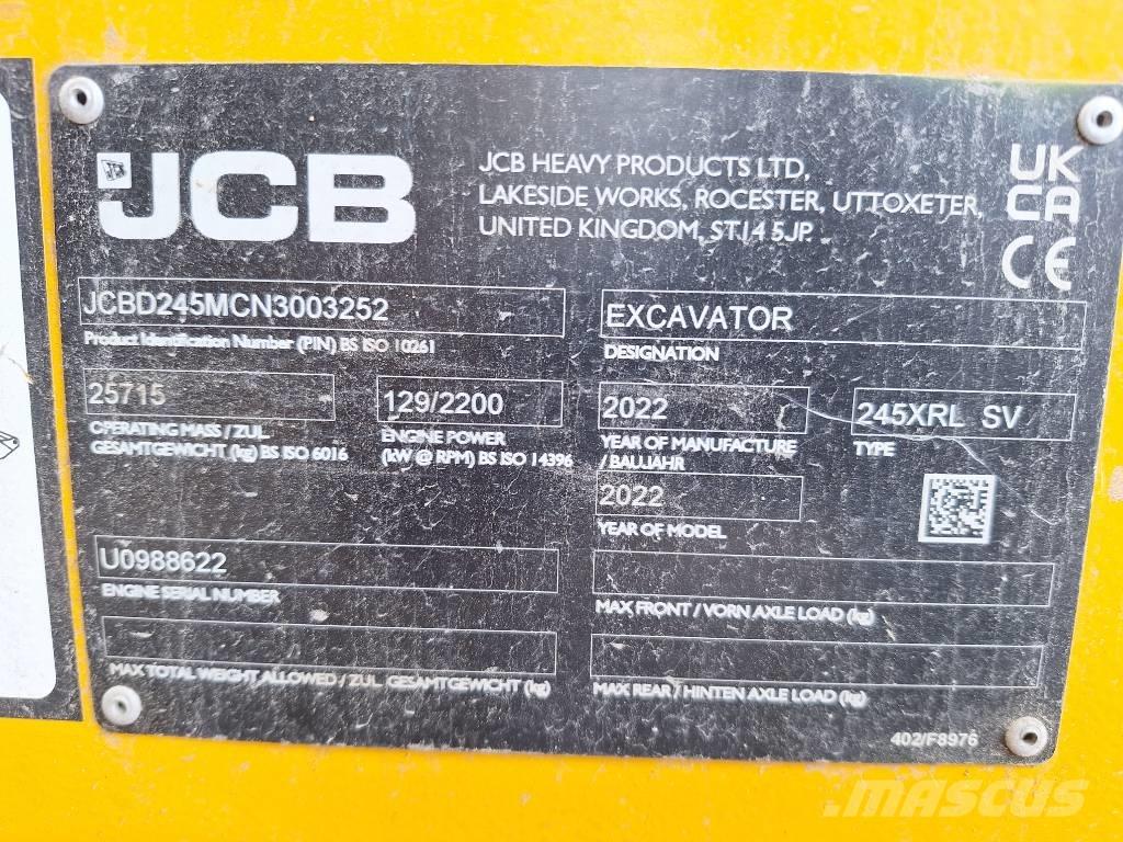 JCB 245 XR LC Pásová rýpadla