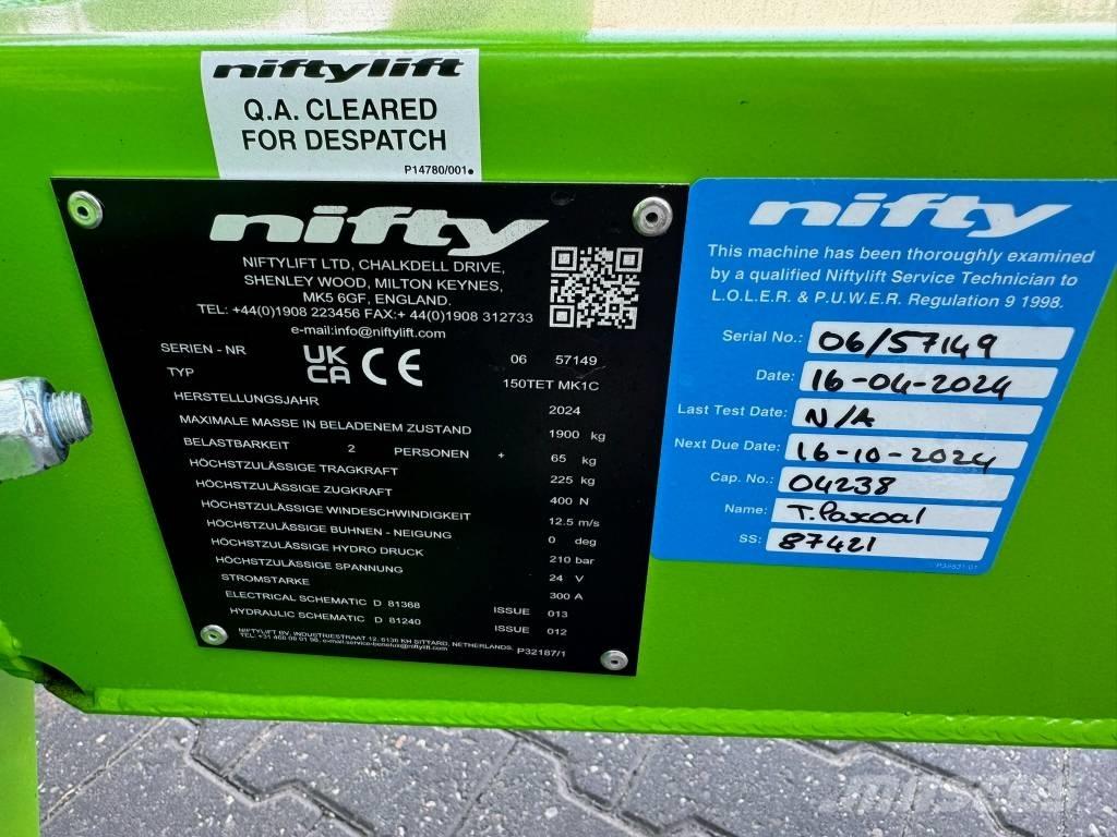 Niftylift 150 TET Přívěsové plošiny