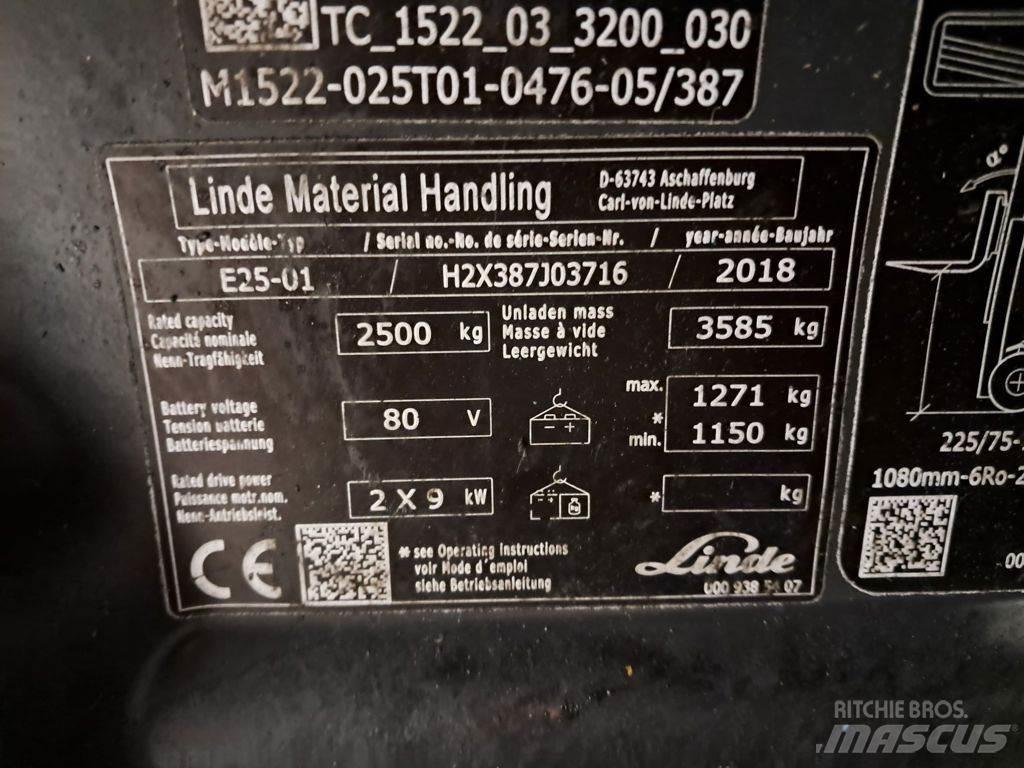 Linde E25-01 Akumulátorové vozíky