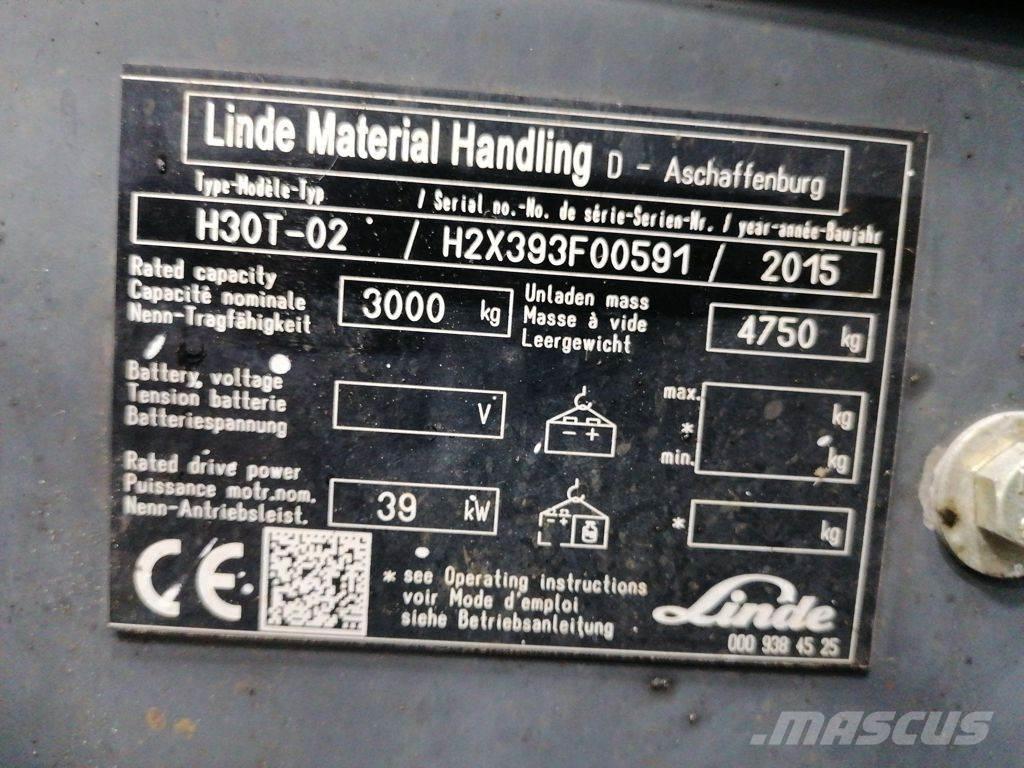 Linde H30T-02 LPG vozíky