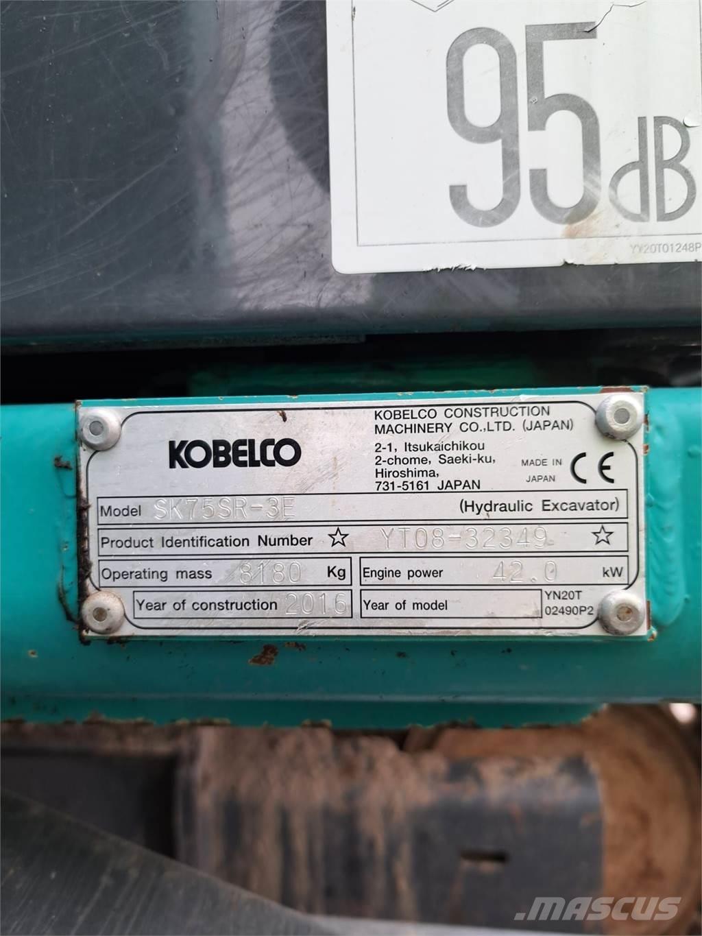 Kobelco SK75SR-3E Mini rýpadla < 7t