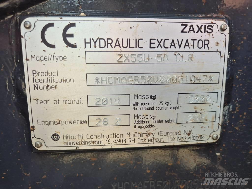 Hitachi ZX55U-5 Mini rýpadla < 7t