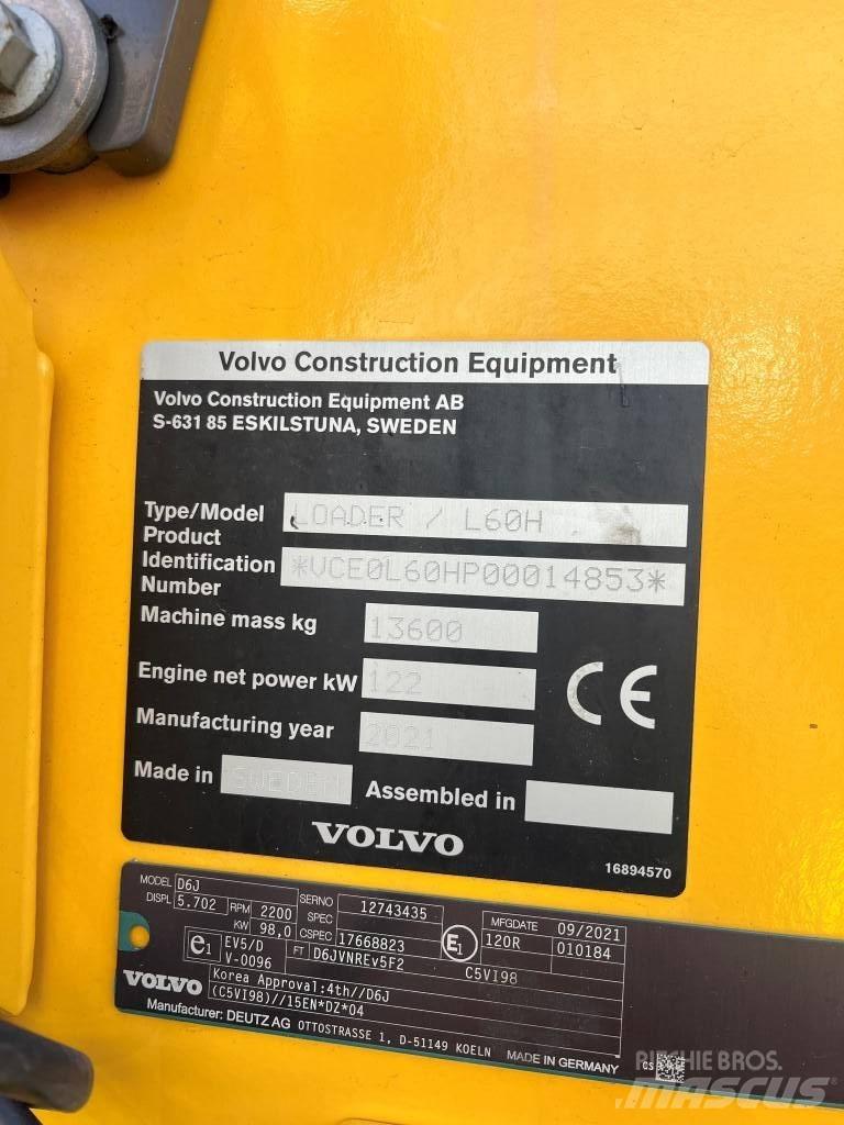 Volvo L60H Kolové nakladače