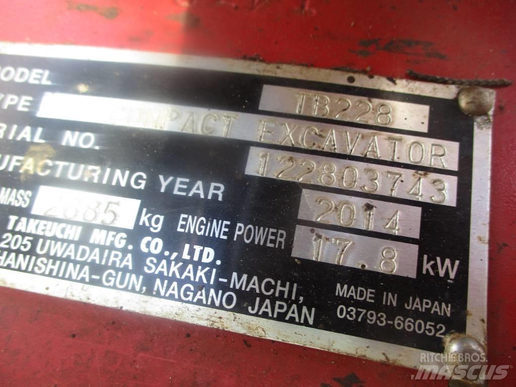 Takeuchi TB 228 Mini rýpadla < 7t
