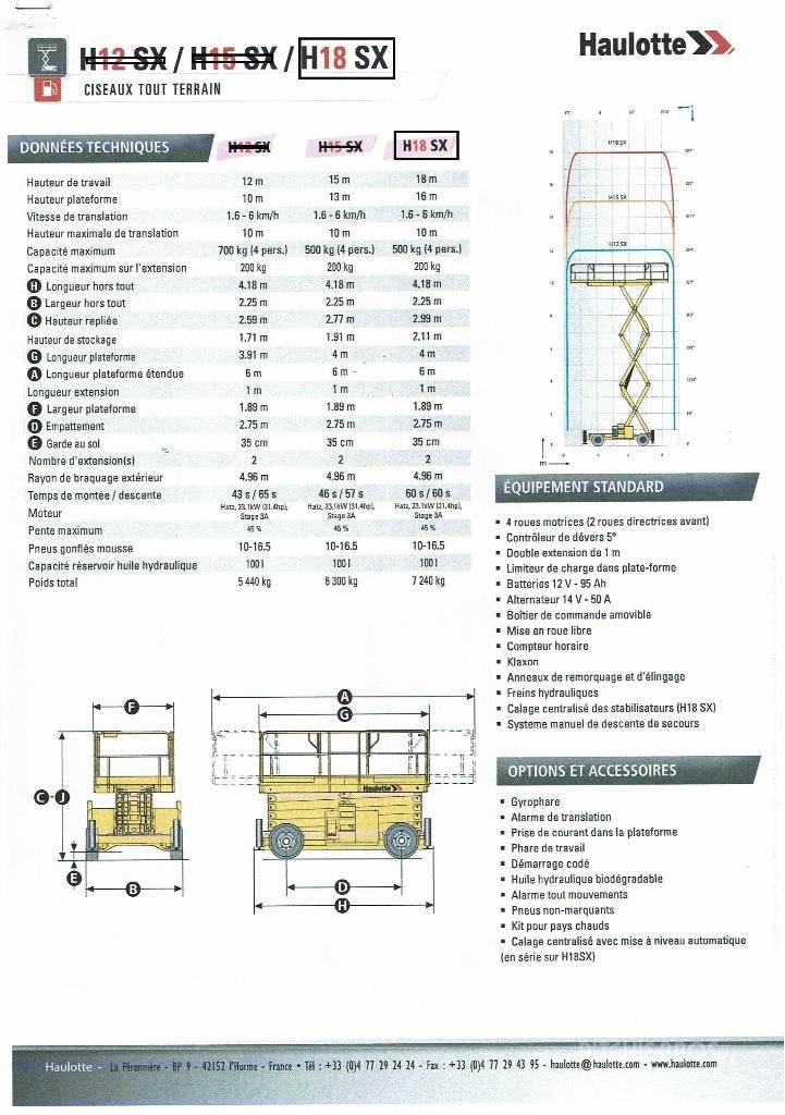 Haulotte H 18 SX Nůžková zvedací plošina