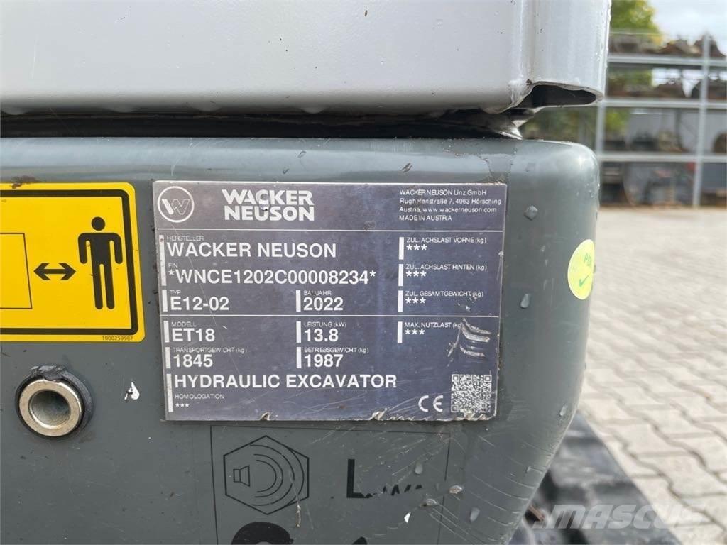Wacker Neuson ET18 Pásová rýpadla