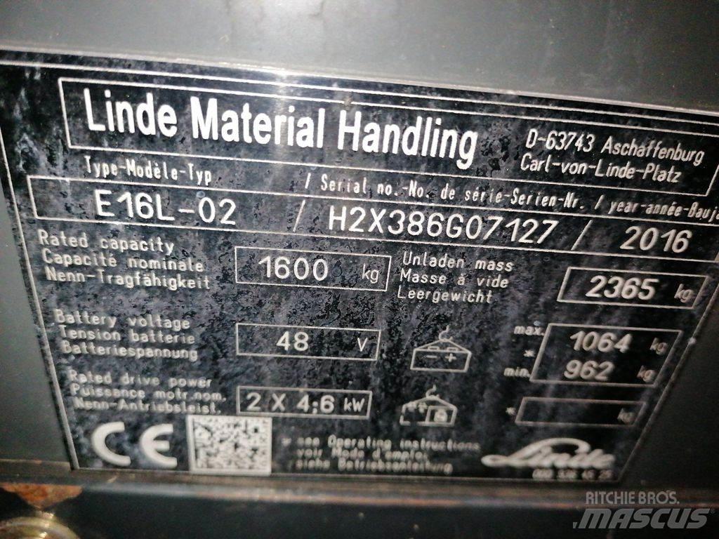 Linde E16L-02 Akumulátorové vozíky
