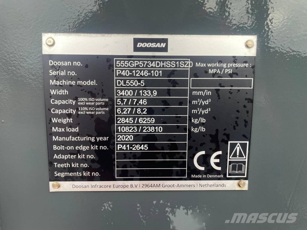 Doosan DL550 bucket Lopaty