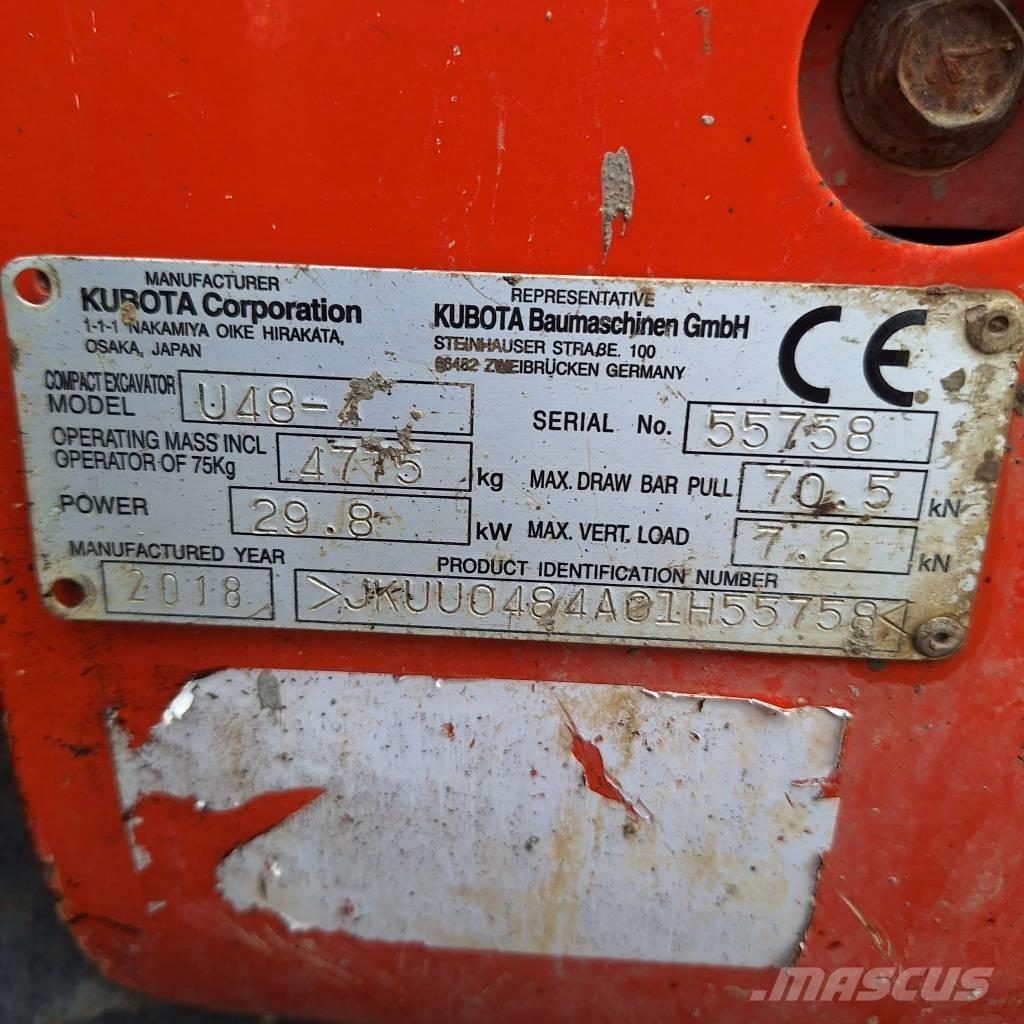 Kubota U 48-4 Mini rýpadla < 7t
