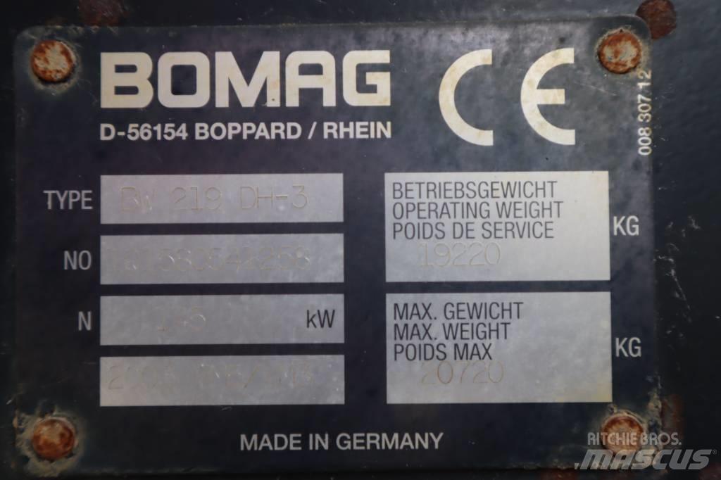 Bomag BW 219 DH-3 Tahačové válce