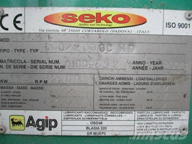 Seko 600/200GC MD Štěpkovače