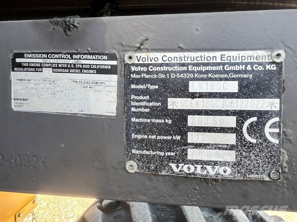 Volvo EW 180 C Kolová rýpadla