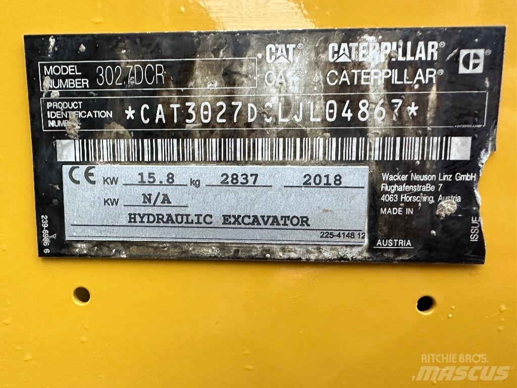 CAT 302.7 D CR Mini rýpadla < 7t