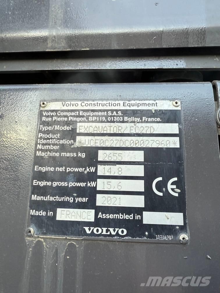 Volvo EC 27 D Mini rýpadla < 7t