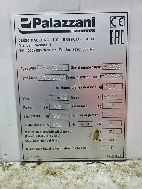 Palazzani XTJ 32C Další zvedače a plošiny