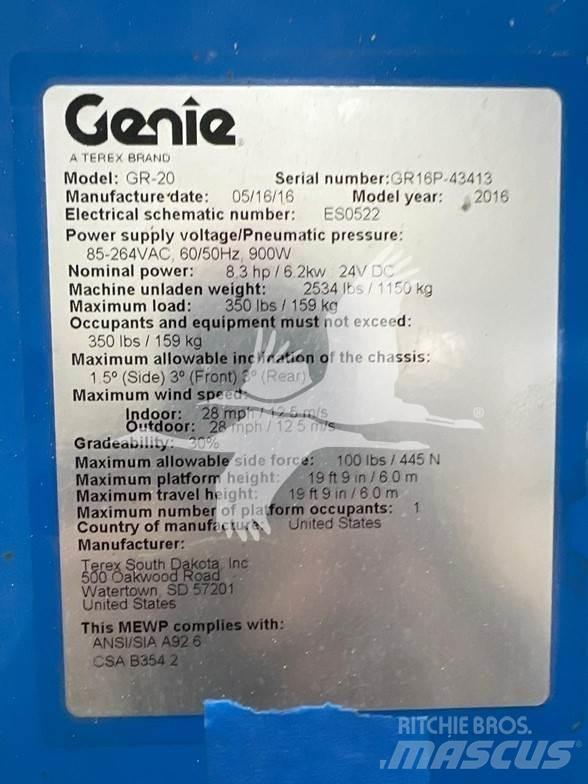 Genie GR20 Vertikální sloupové výtahy