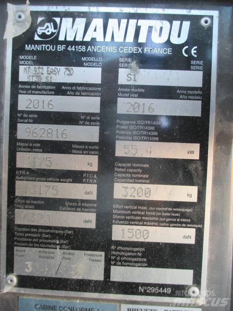 Manitou MT 932 Teleskopické manipulátory