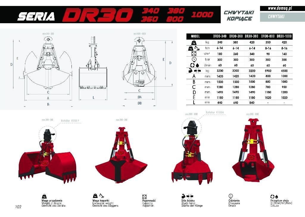  DEMOQ DR30 Klešťové drapáky