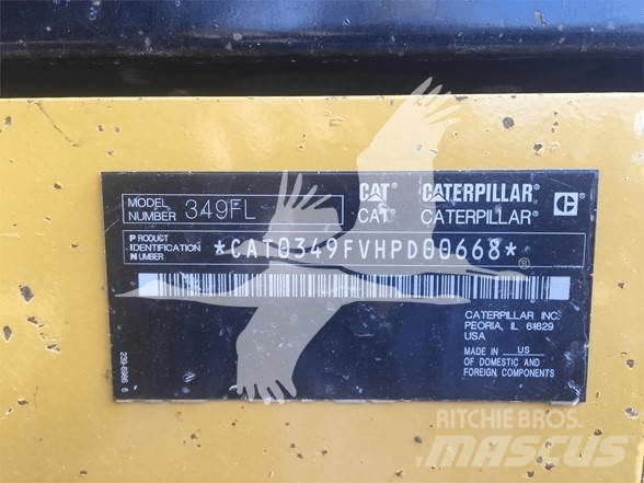 CAT 349FL Pásová rýpadla