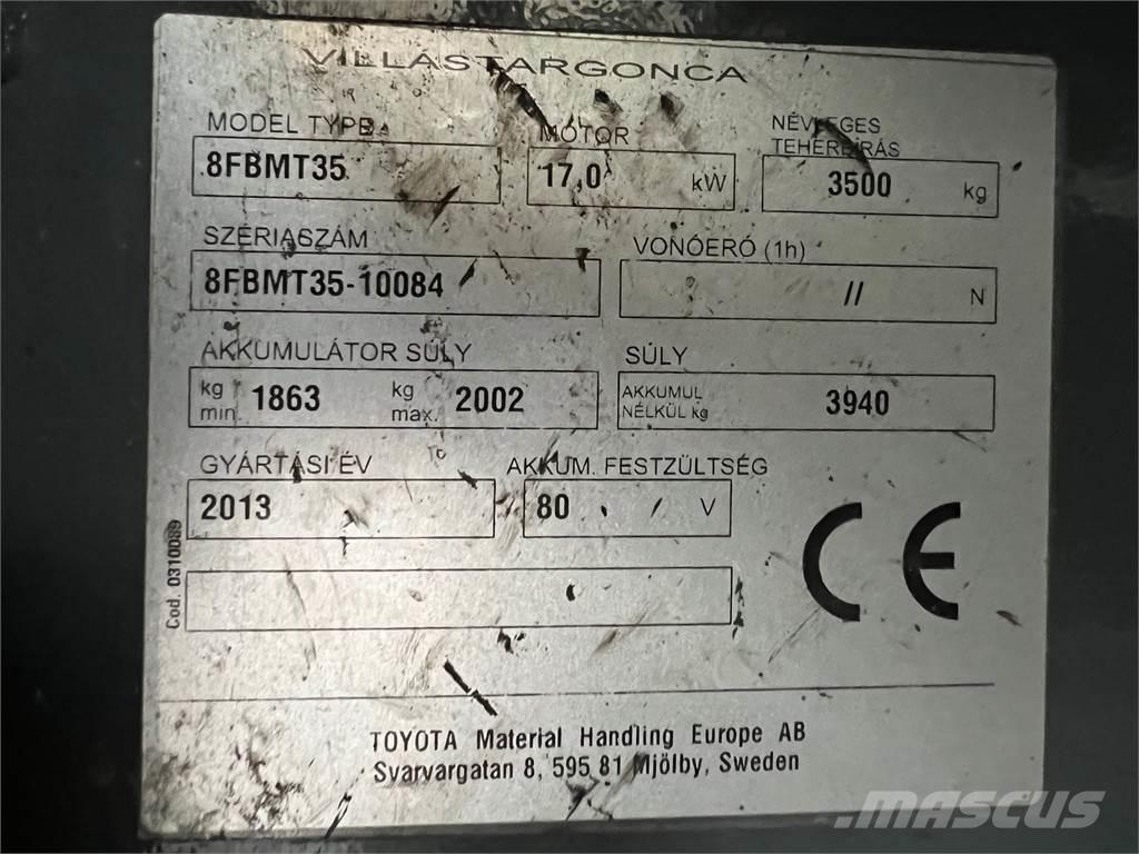 Toyota 8FBMT35 Akumulátorové vozíky