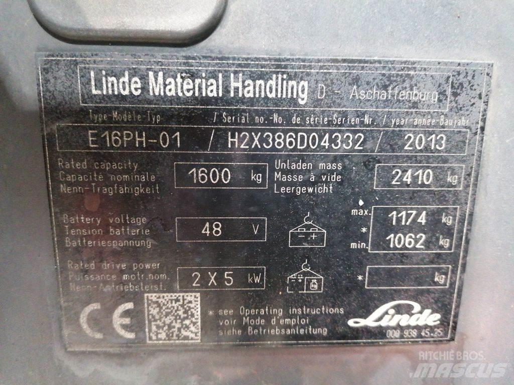 Linde E16PH-01 Akumulátorové vozíky