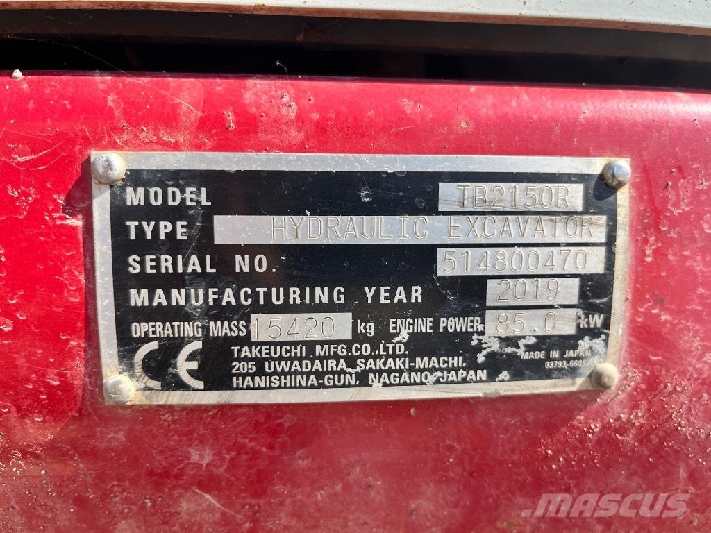 Takeuchi TB 2150 R Pásová rýpadla
