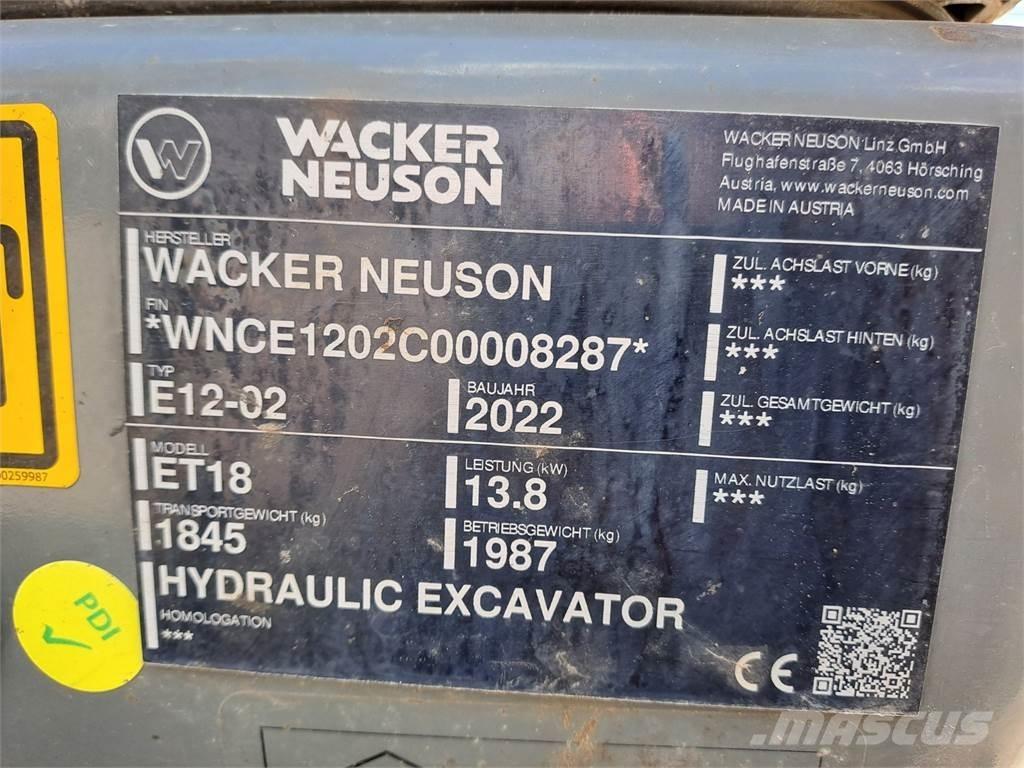 Wacker Neuson ET18 Pásová rýpadla