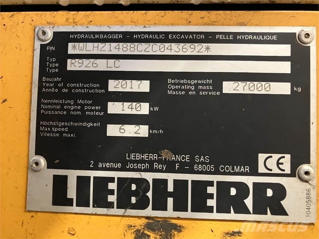 Liebherr R926 Pásová rýpadla