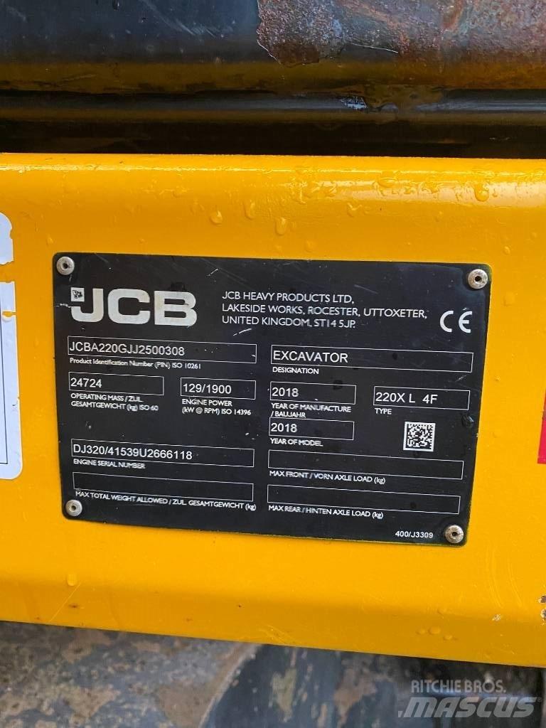 JCB 220 XL Pásová rýpadla