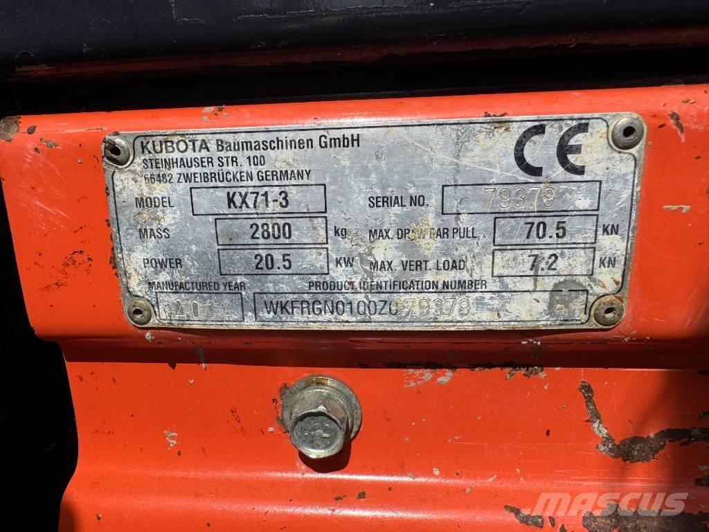 Kubota KX 71-3 Mini rýpadla < 7t