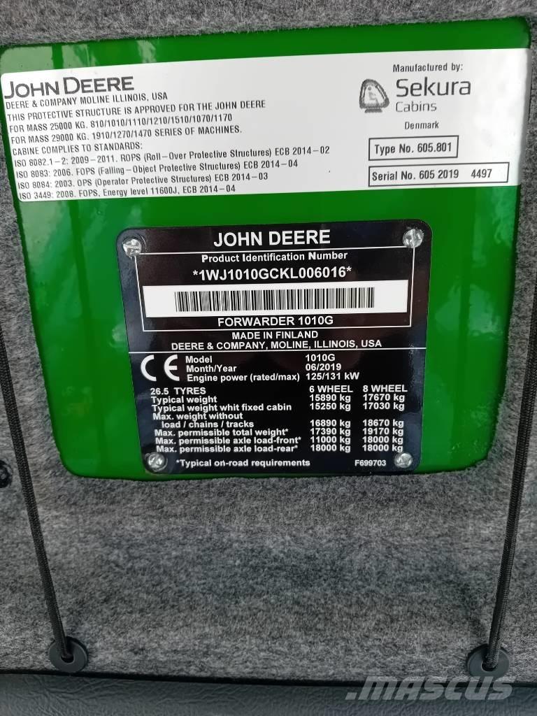 John Deere 1010G Vyvážecí traktory