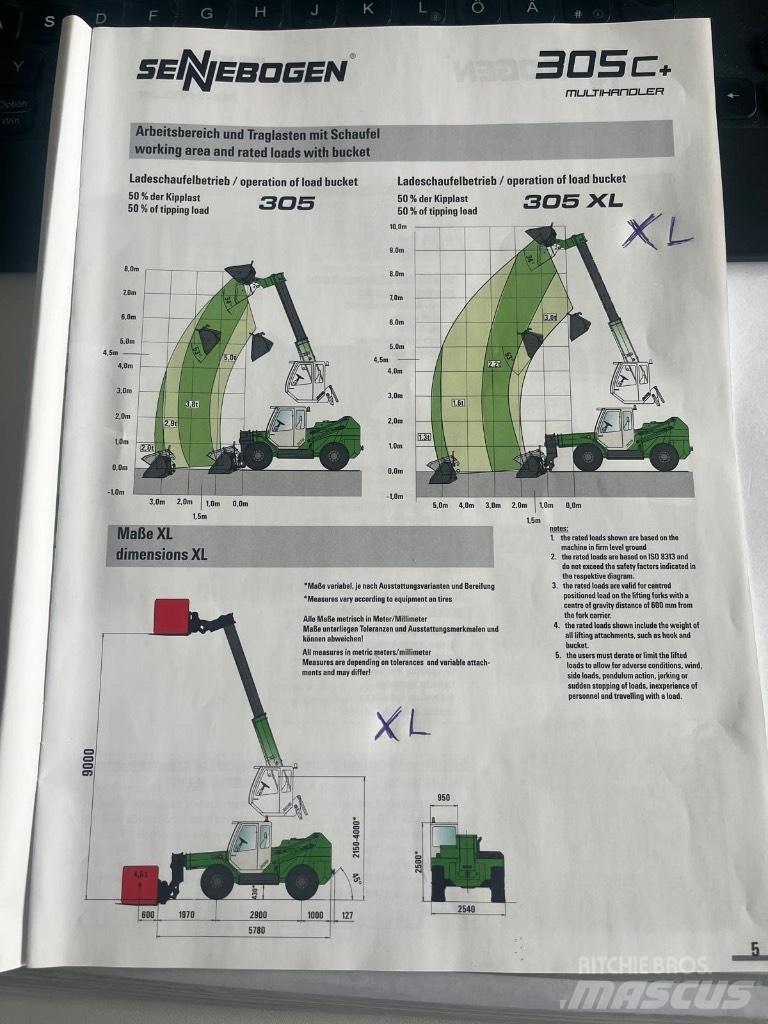 Sennebogen 305 XL Teleskopické kolové nakladače
