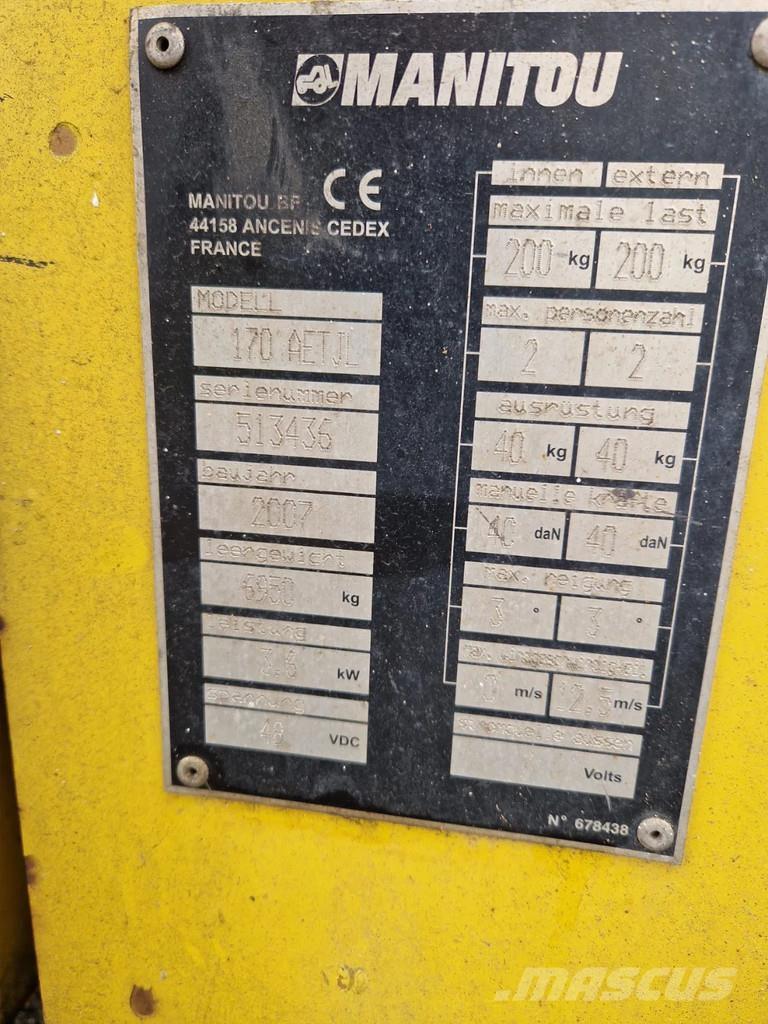 Manitou 170 AETJL Kloubové plošiny