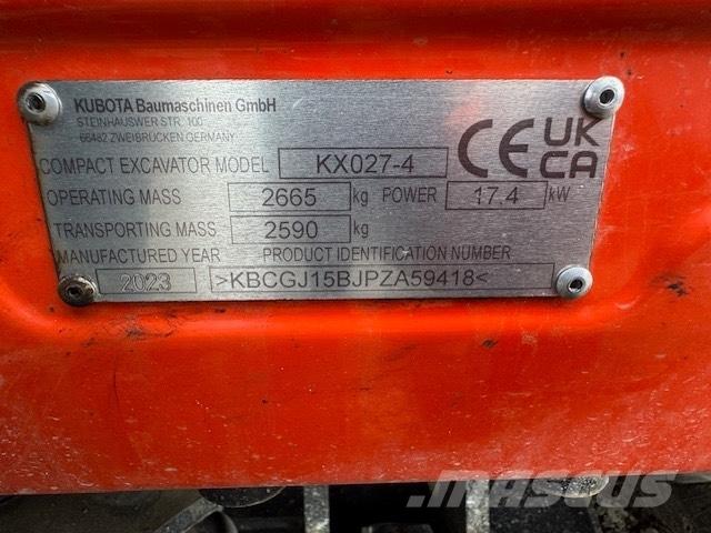 Kubota KX 027-4 Mini rýpadla < 7t