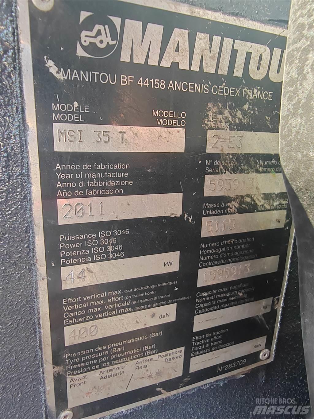 Manitou MSI35T Terénní vysokozdvižné vozíky