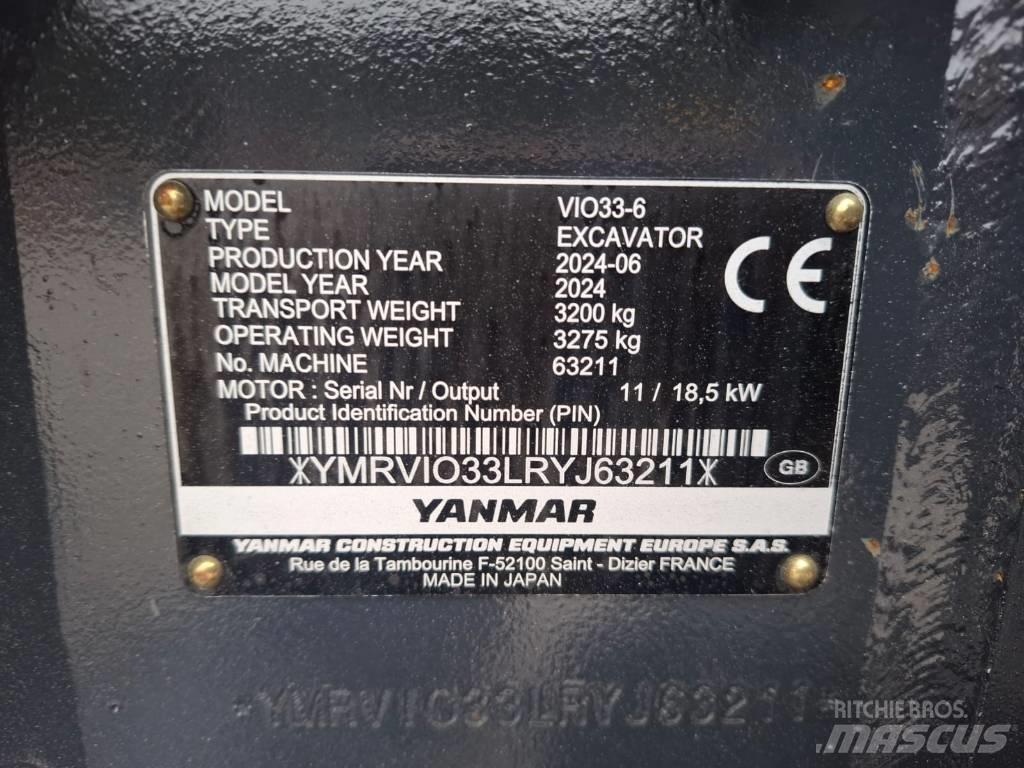 Yanmar Vio 33-6 Mini rýpadla < 7t