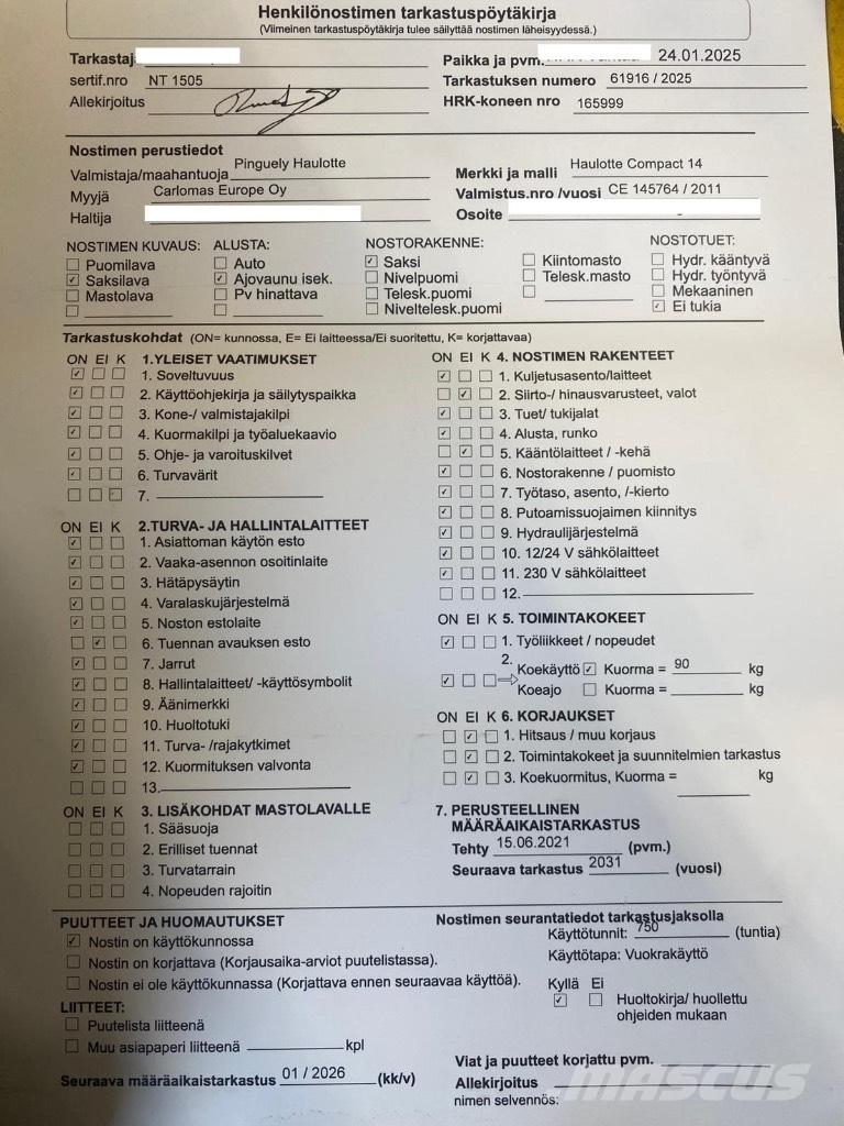 Haulotte Compact 14 Nůžková zvedací plošina