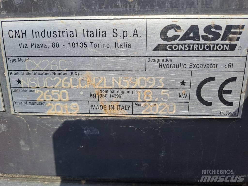 CASE CX 26 C Mini rýpadla < 7t
