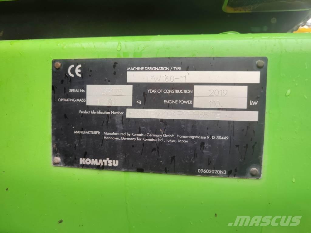 Komatsu PW 160-11 Kolová rýpadla
