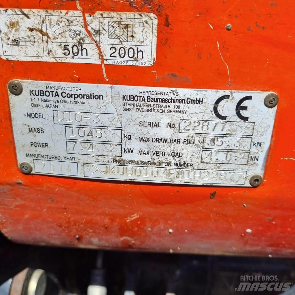 Kubota U 10-3a Mini rýpadla < 7t