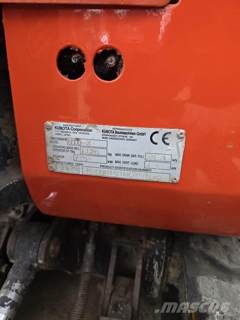 Kubota U 10-3 Mini rýpadla < 7t