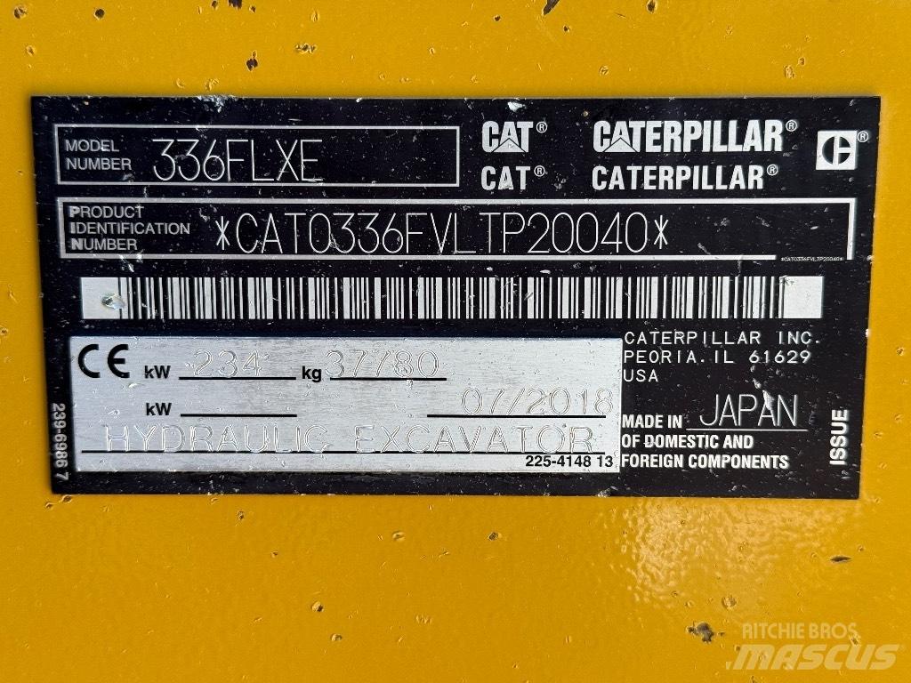 CAT 336 FL Pásová rýpadla